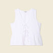 Blouse sans manches blanc femme