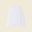 T-shirt en coton manches longues blanc homme