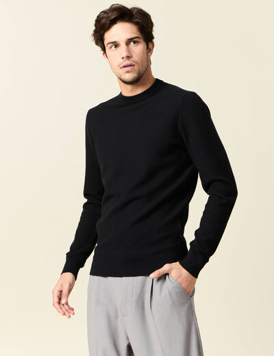 Pull manches longues noir homme