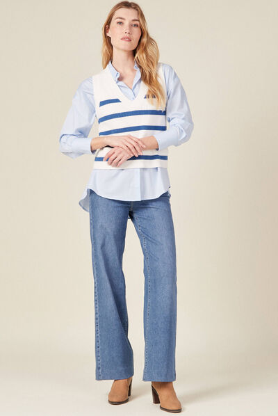 Pull éco-responsable ecru femme