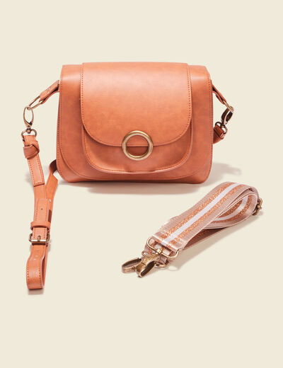 Sac besace marron femme