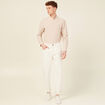 Chemise manches longues beige homme