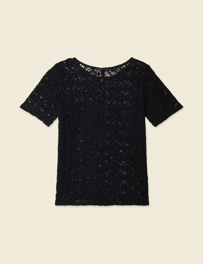 T-shirt manches courtes noir femme