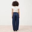 Jeans loose en coton denim brut clean femme