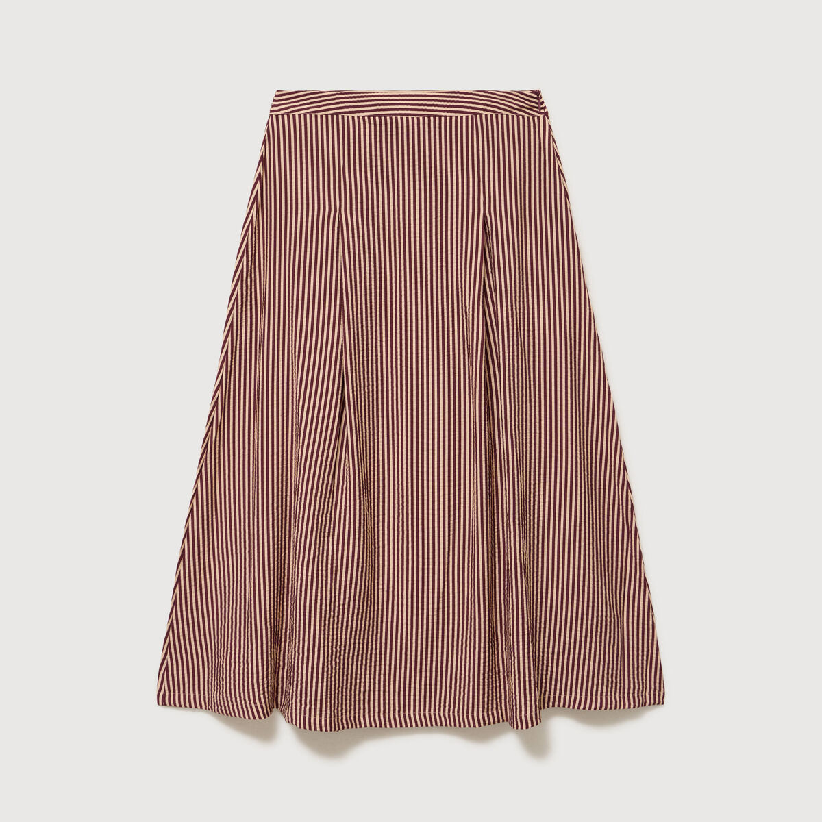 Jupe longue &eacute;vas&eacute;e fluide violet femme