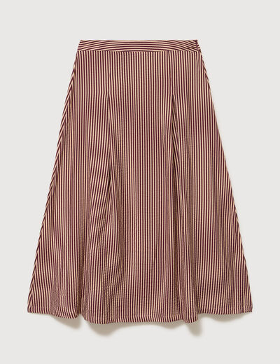 Jupe longue &eacute;vas&eacute;e fluide violet femme