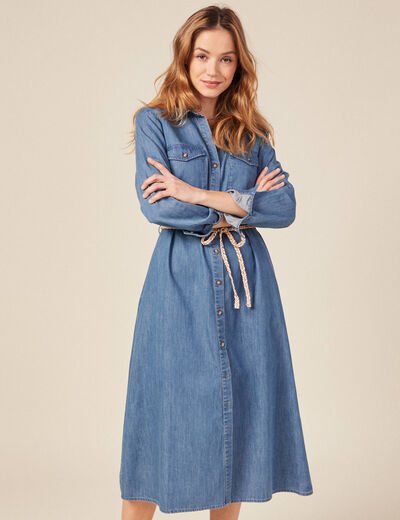 Robe en jean éco-responsable denim bleach femme