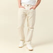 Jeans straight longueur 32 en coton ecru homme