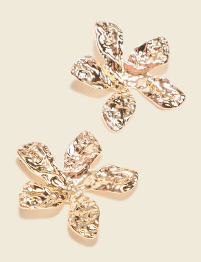 Boucles d'oreilles clous couleur or femme