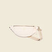 Sac banane velours c&ocirc;tel&eacute; creme femme