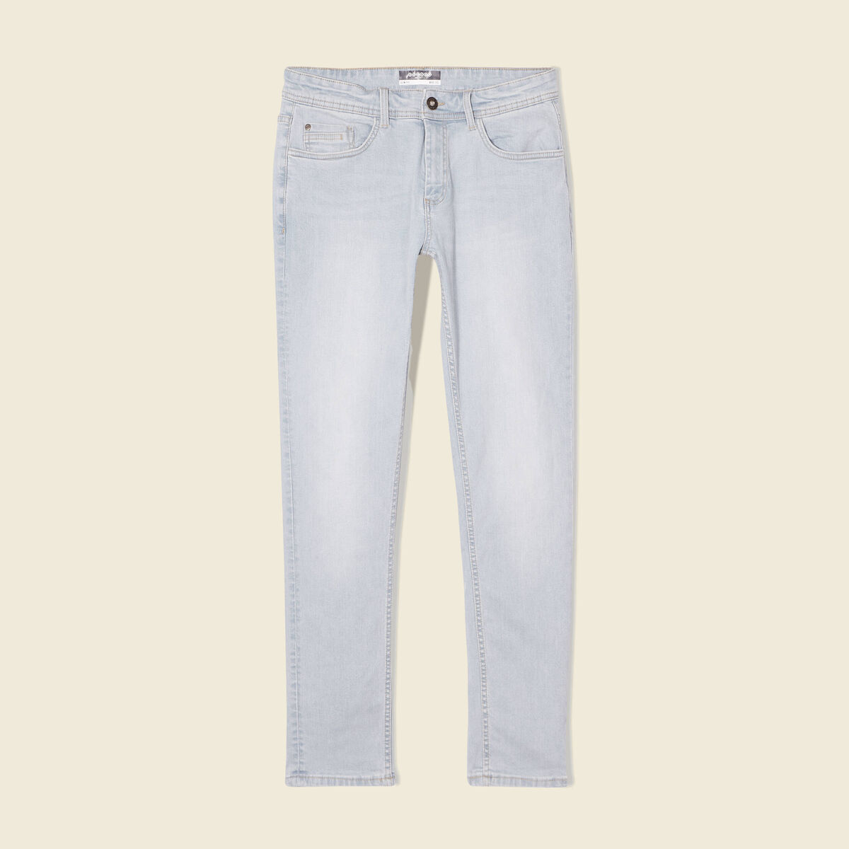 Jeans slim éco-responsable denim bleach homme