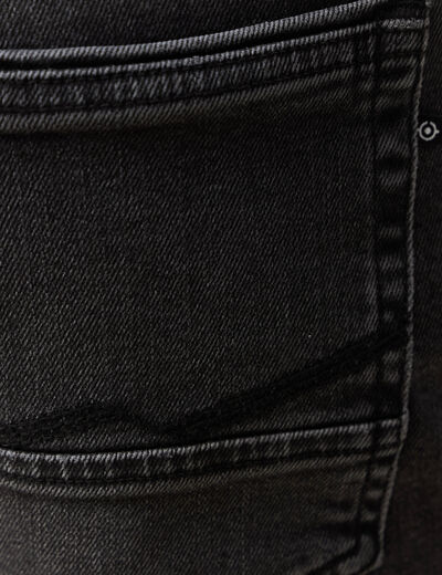 Jeans straight 5 poches denim gris homme