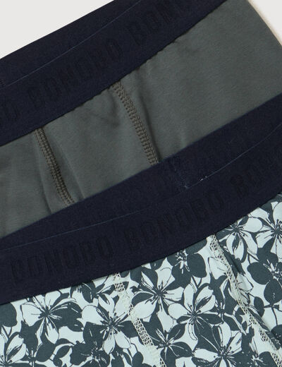 Lot de 2 boxers bleu gris homme