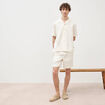 Chemise boyfriend manches courtes ecru homme