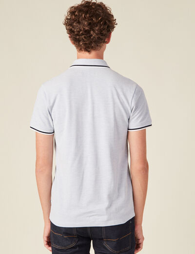Polo manches courtes bleu clair homme