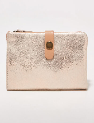 Portefeuille beige femme