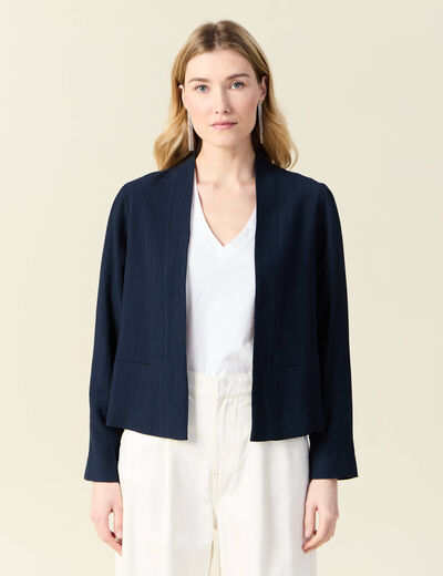 Veste esprit blazer fluide bleu marine femme