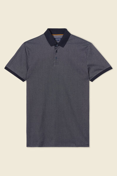 Polo manches courtes bleu marine homme