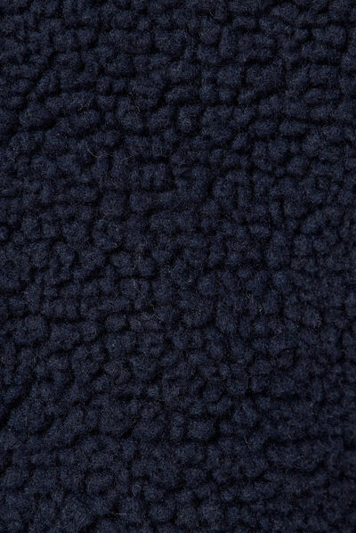 Sweat à capuche laine mouton bleu marine homme