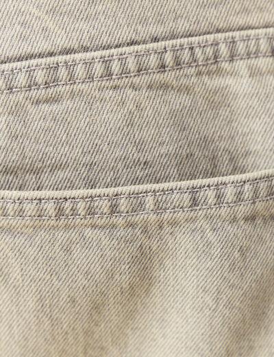 Jeans large 5 poches longueur 32 denim beige homme