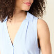 Blouse sans manches blanc femme