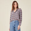 Chemise éco-responsable bleu marine femme