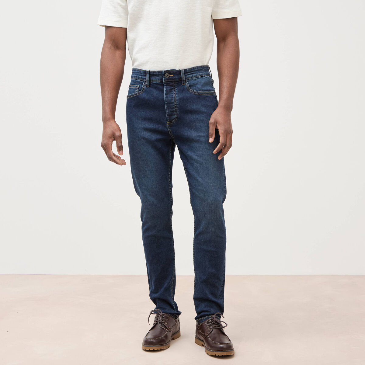 Jeans skinny tapered denim brut homme