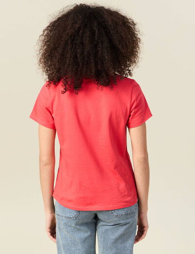 T-shirt éco-responsable rouge femme