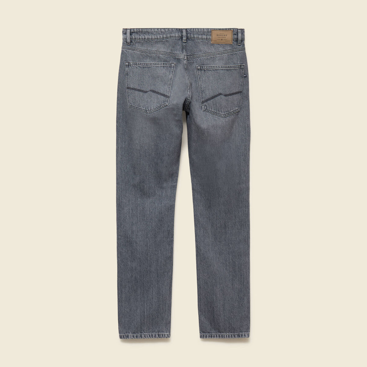 Jeans straight longueur 34 bleu gris homme