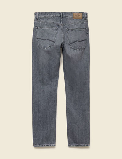 Jeans straight longueur 34 bleu gris homme