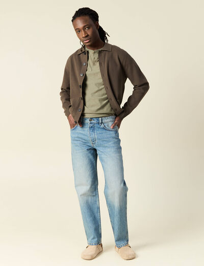 T-shirt manches courtes vert kaki homme
