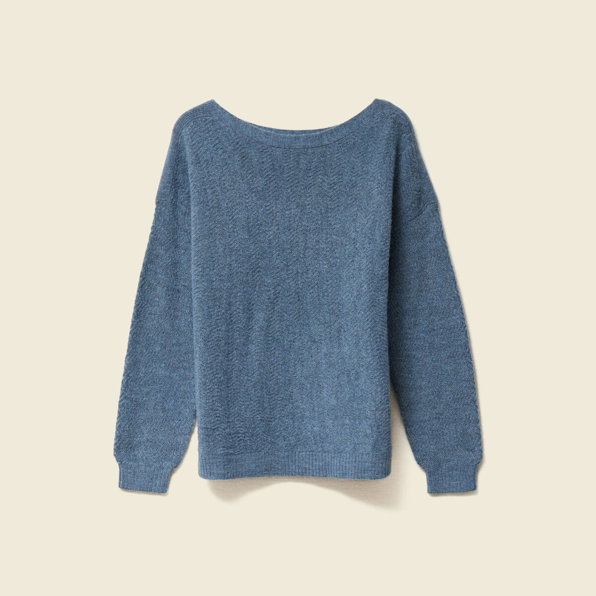 Pull manches longues bleu clair femme