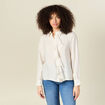 Chemise manches longues ecru femme