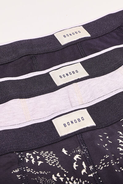 Lot 3 boxers bleu marine homme