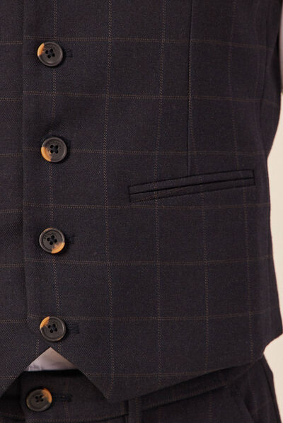Veston sans manches gris foncé homme