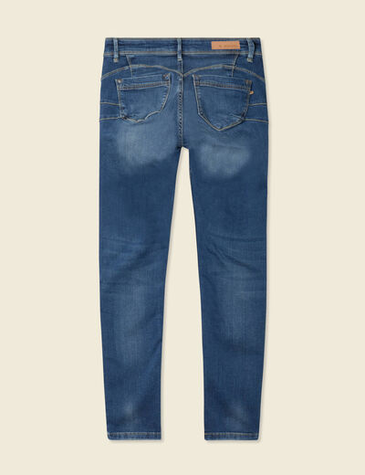 Jeans skinny push up 7/8ème denim stone femme