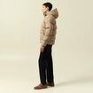 Doudoune avec capuche taupe homme