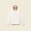 Blouson manches longues en coton ecru homme