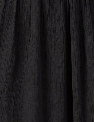 Robe midi évasée fluide noir femme