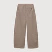 Pantalon barrel bas resserr&eacute; &agrave; carreaux ficelle femme