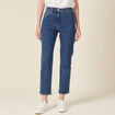 Jeans straight taille haute denim stone femme