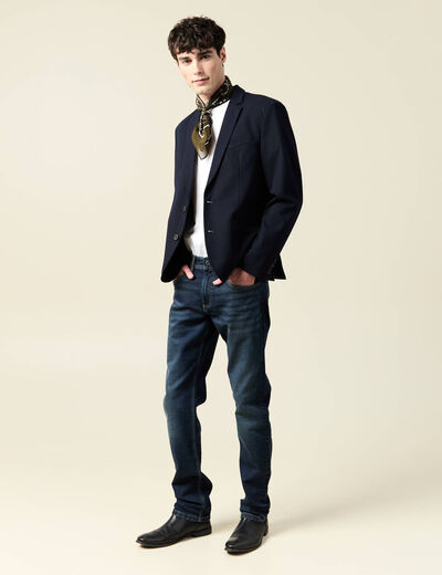 Jeans straight longueur 34 denim denim dirty homme