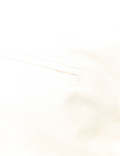 Blouson manches longues en coton ecru homme