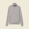 Pull droit court manches longues gris homme