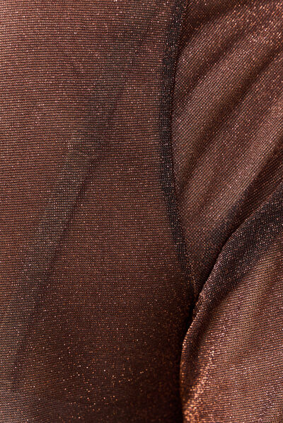 T-shirt manches longues marron cognac femme