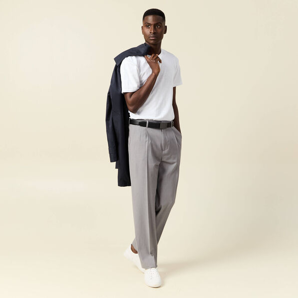 Pantalon chino large gris foncé homme