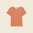 T-shirt manches courtes terracotta femme