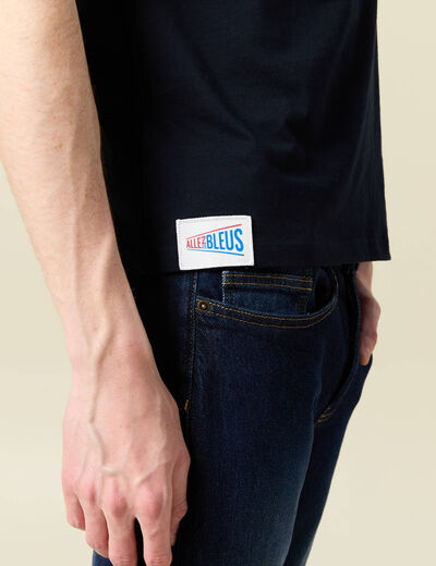 T-shirt manches courtes bleu marine homme