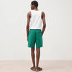 Bermuda en coton vert &eacute;meraude homme