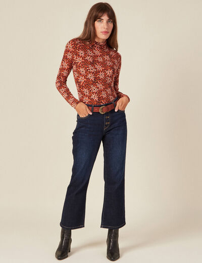 T-shirt manches longues camel femme